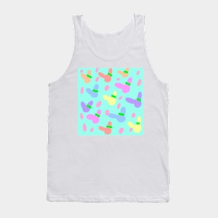 Green bunnies background art Tank Top